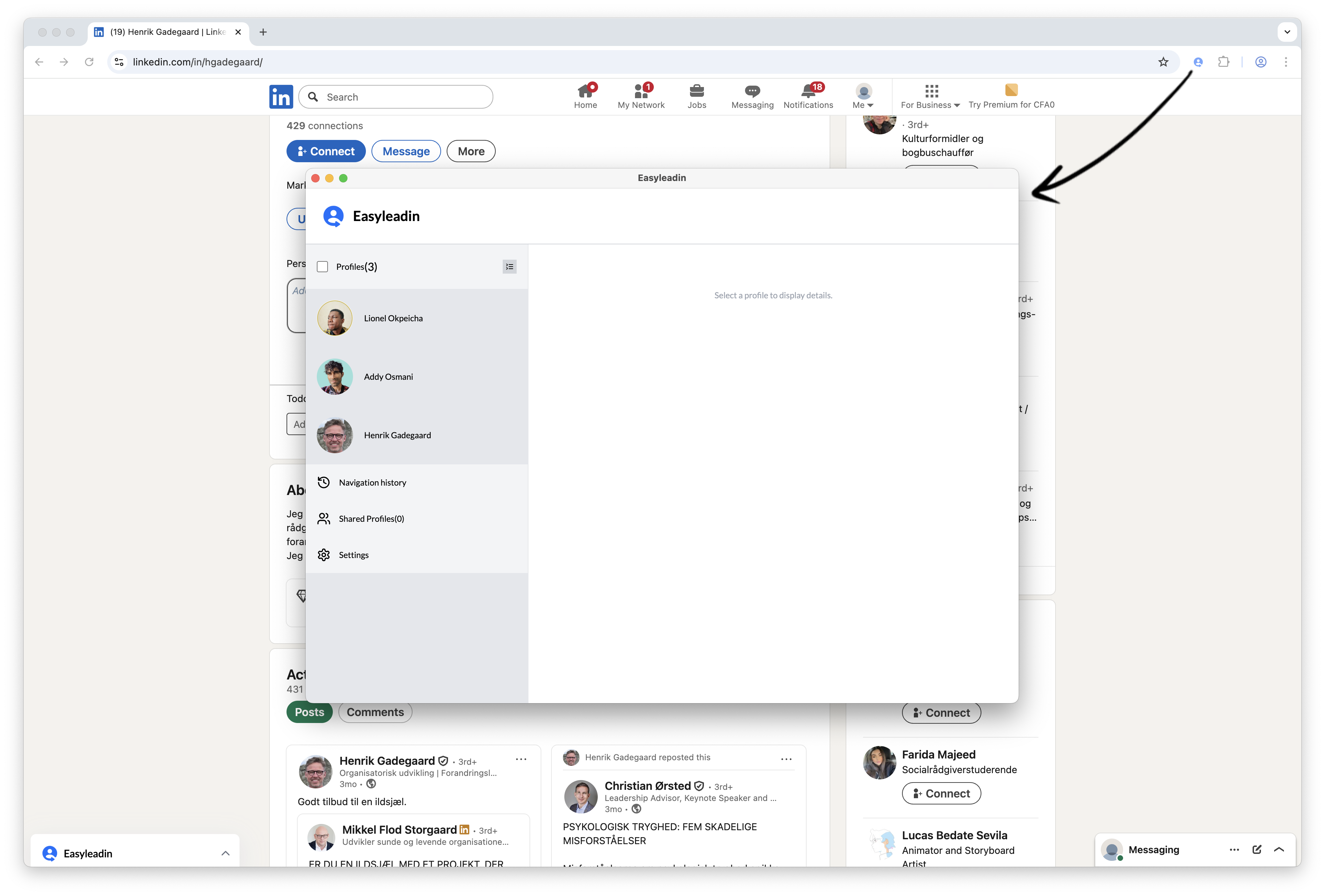 EasyLeadIn Overview Dashboard